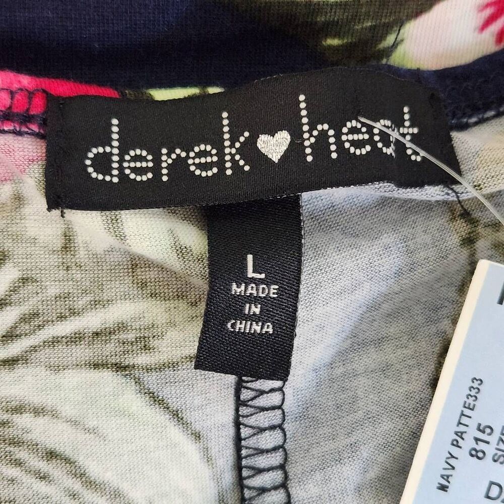 Derek Heart Navy Floral Maxi Dress with Shorts Underneath NWOT Size Large - Picture 7 of 9